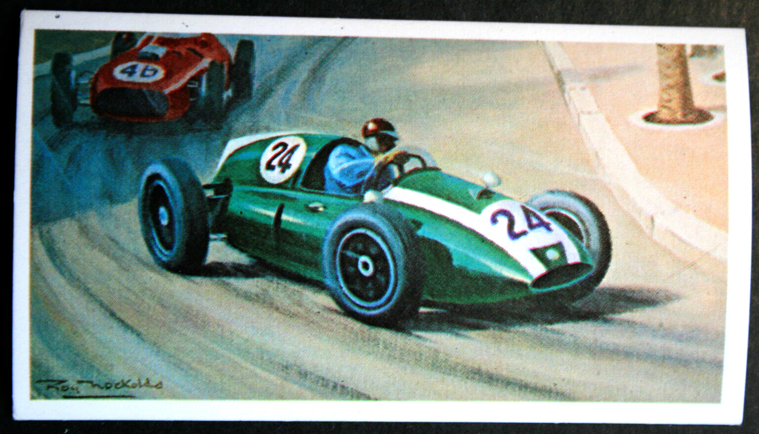 MONACO GRAND PRIX  1959   Cooper  Jack Brabham   Vintage 1970 Card  DD07MS
