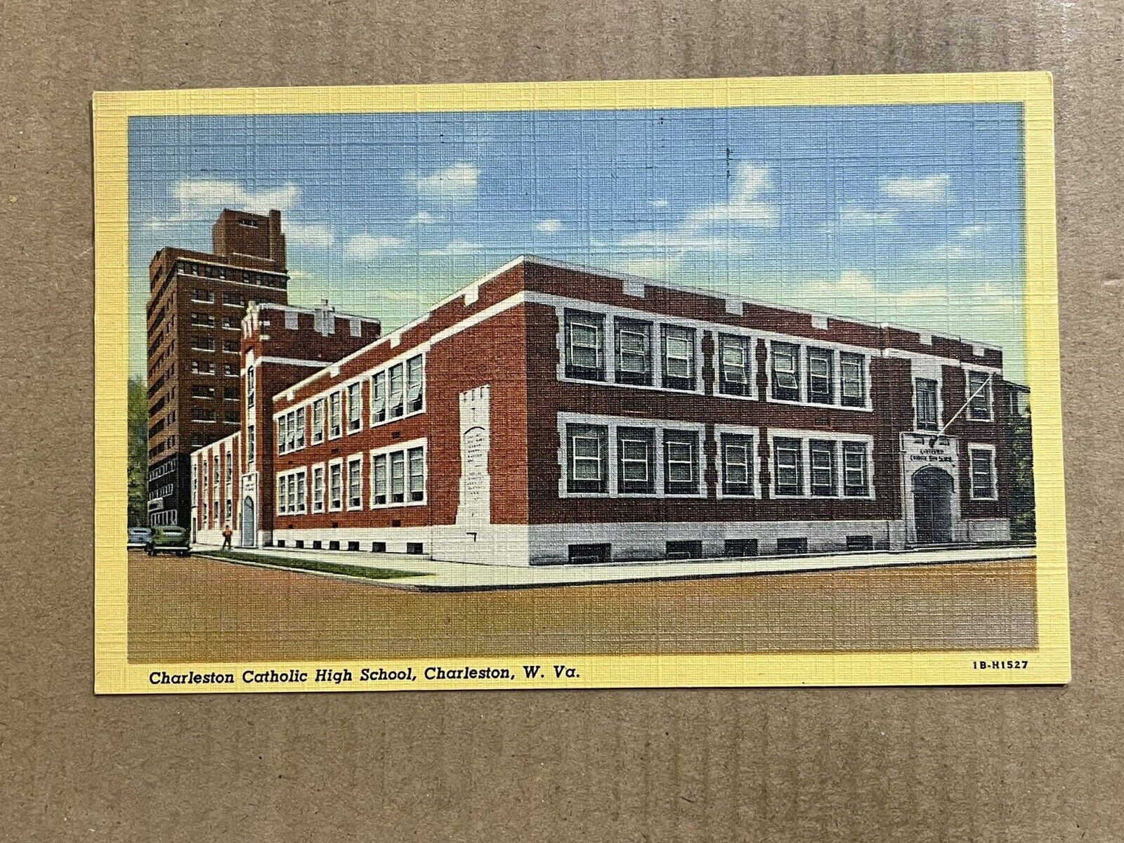 Postcard Charleston WV West Virginia Catholic High School Vintage PC