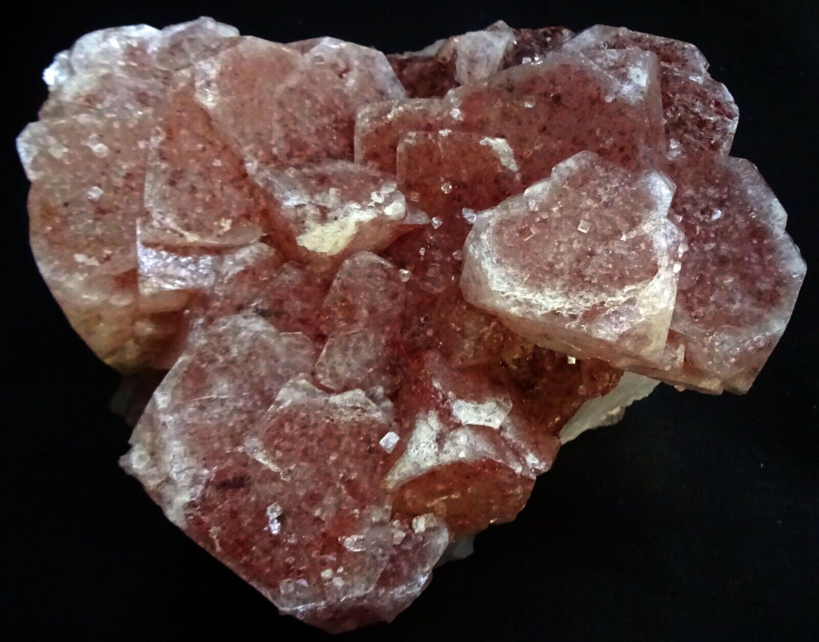 AWESOME RED APOPHYLLITE CUBES FORMATION MINERALS SPECIMEN=23.8