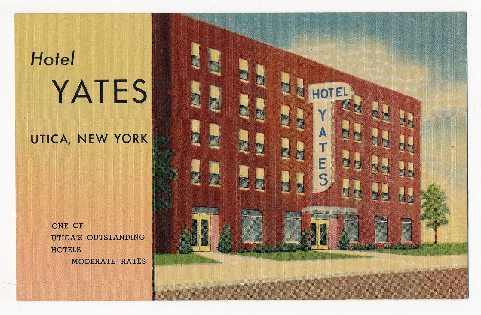 Hotel Yates, Utica, New York ca.1950
