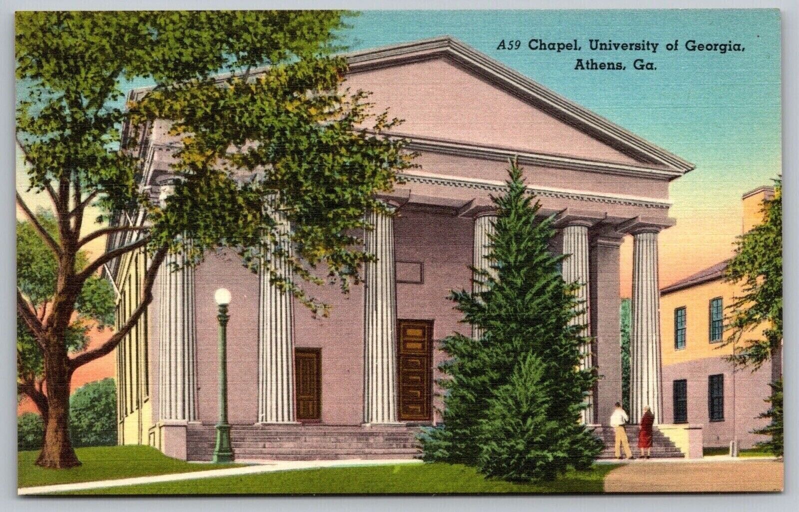Chapel University Of Athens Georgia GA UNP Postcard