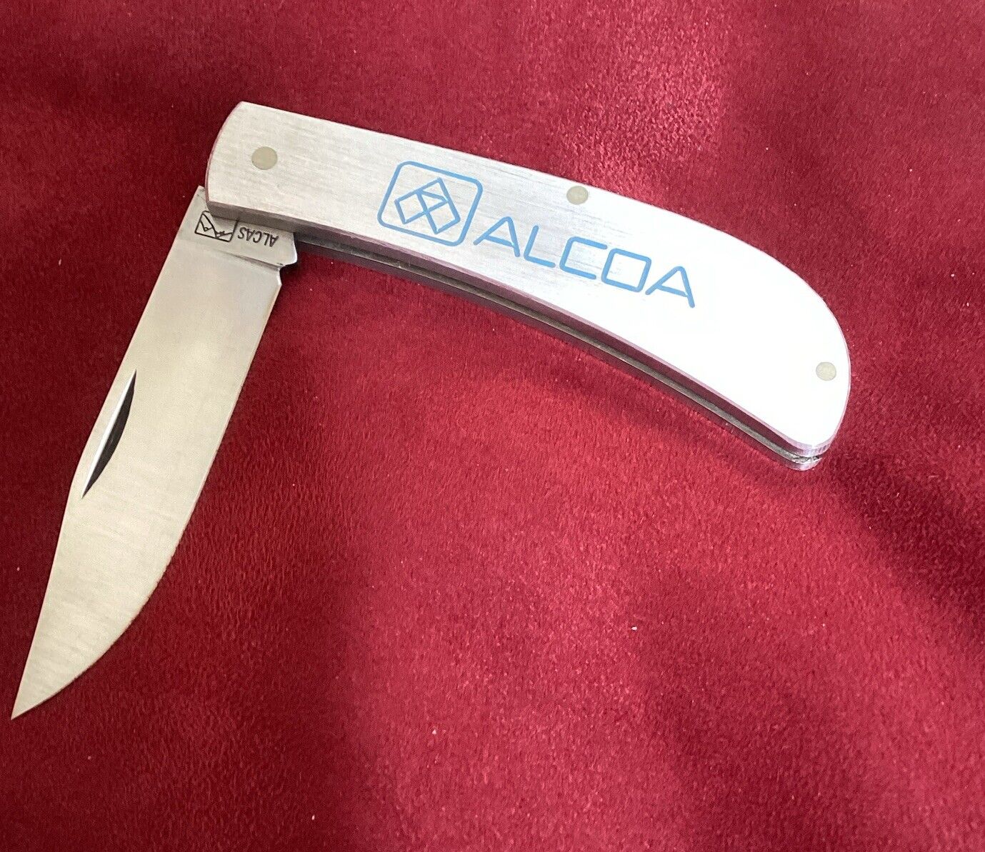 RARE Alcas AO3 OLEAN NY USA ALCOA Stainless Steel Blade Folding Pocket Knife NOS