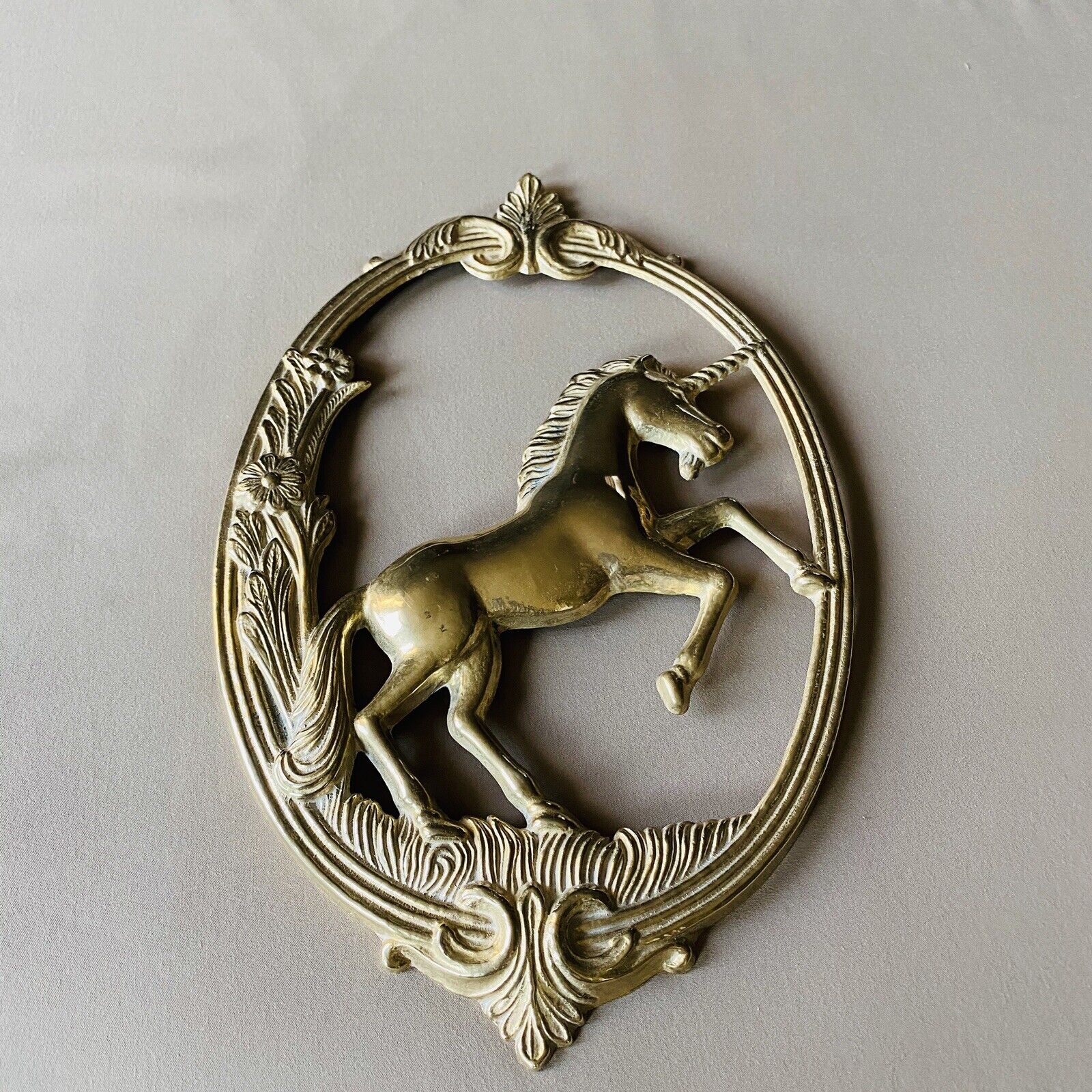 Chadwick Solid Brass Unicorn Mirror(w/out Mirror) Vintage
