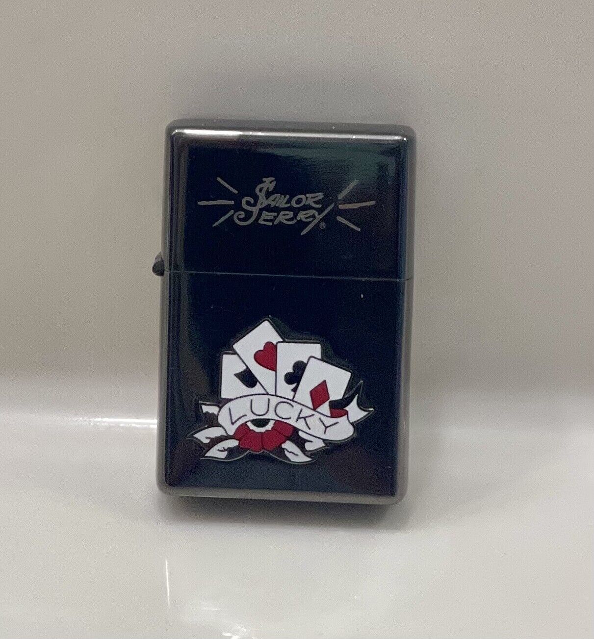 2007 Limited Ed. Sailor Jerry “Lucky” Midnight Chrome Refillable Lighter-New