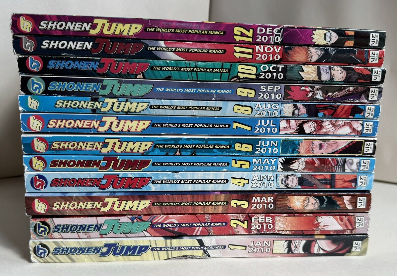 Shonen Jump 2010 Manga Magazines English Issue Volume 8 Complete Lot  1-12