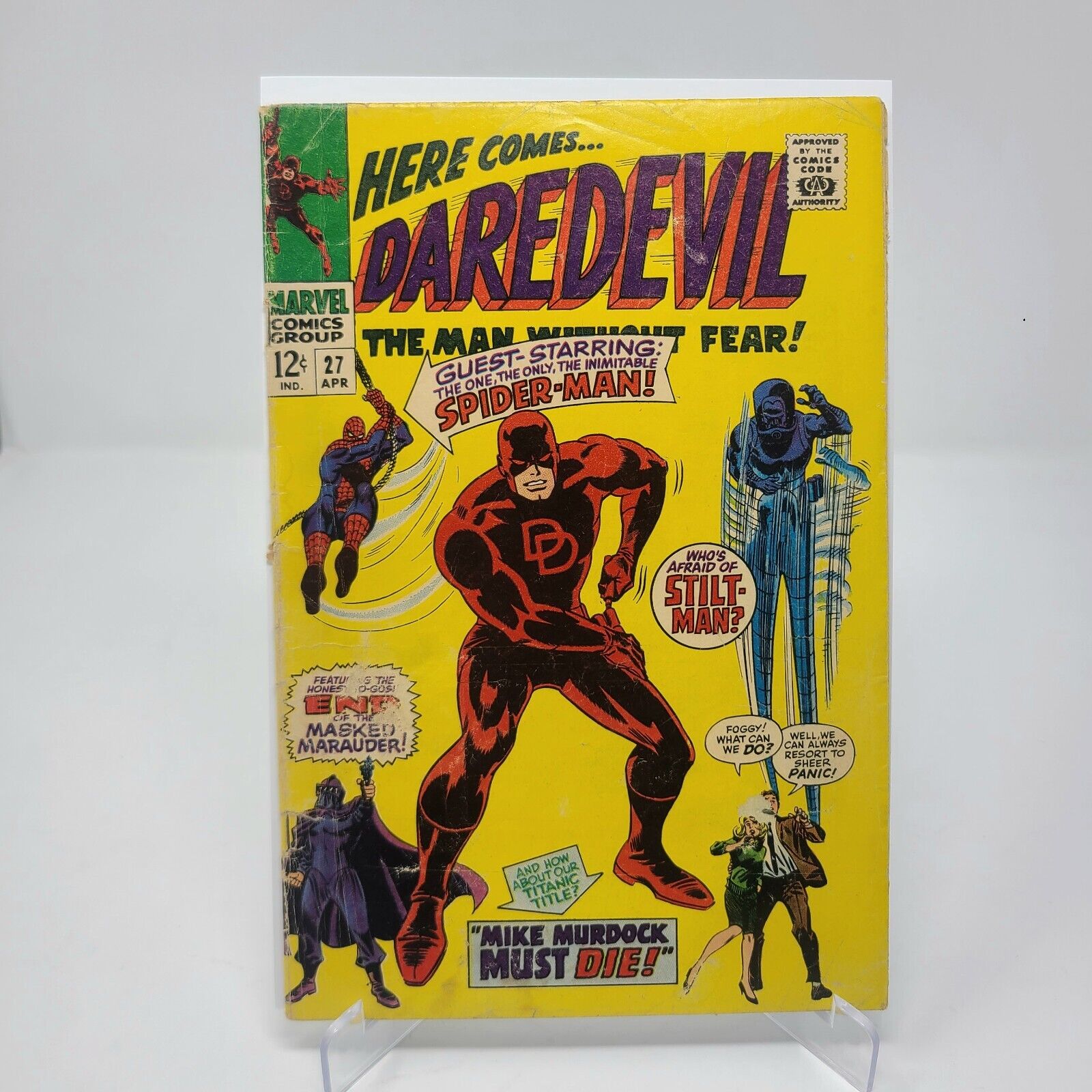 DAREDEVIL #27 (1967) Gene Colan Amazing Spider-Man 《LOW GRADE》COMBINED SHIPPING