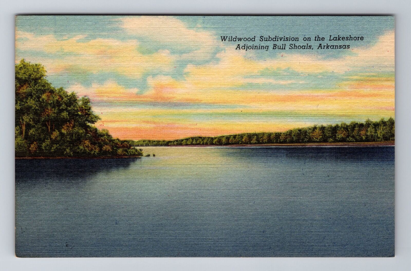 AR-Arkansas, Wildwood Subdivision On Lakeshore, Antique, Vintage Postcard