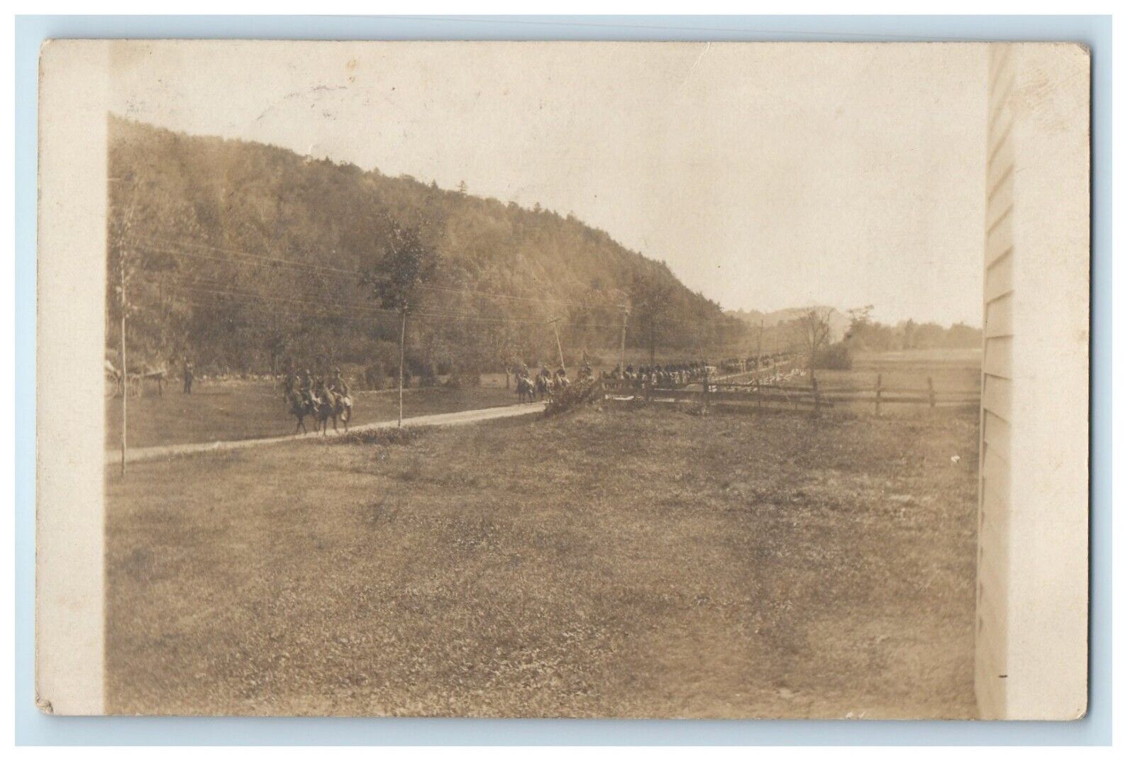 1908 Military Games Orwell Vermont VT Hurbardton Castleton RPPC Photo Postcard