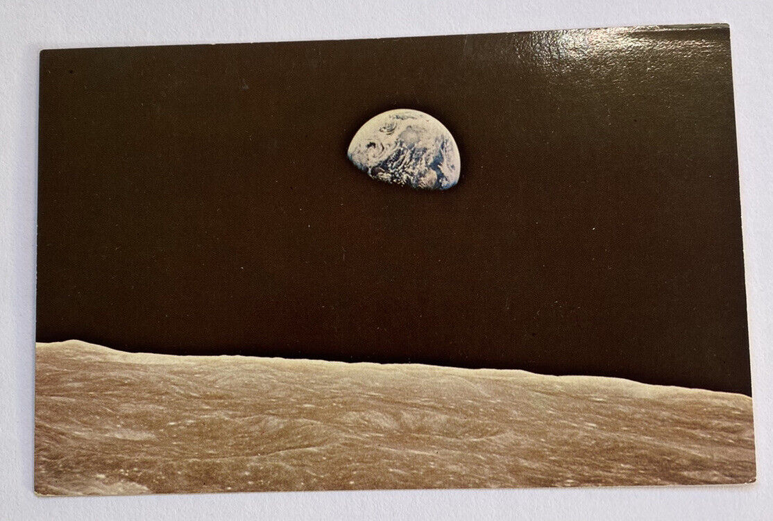 Vintage Postcard ~ Apollo 8 Earth Rise Iconic Image, NASA, Space, Astronaut