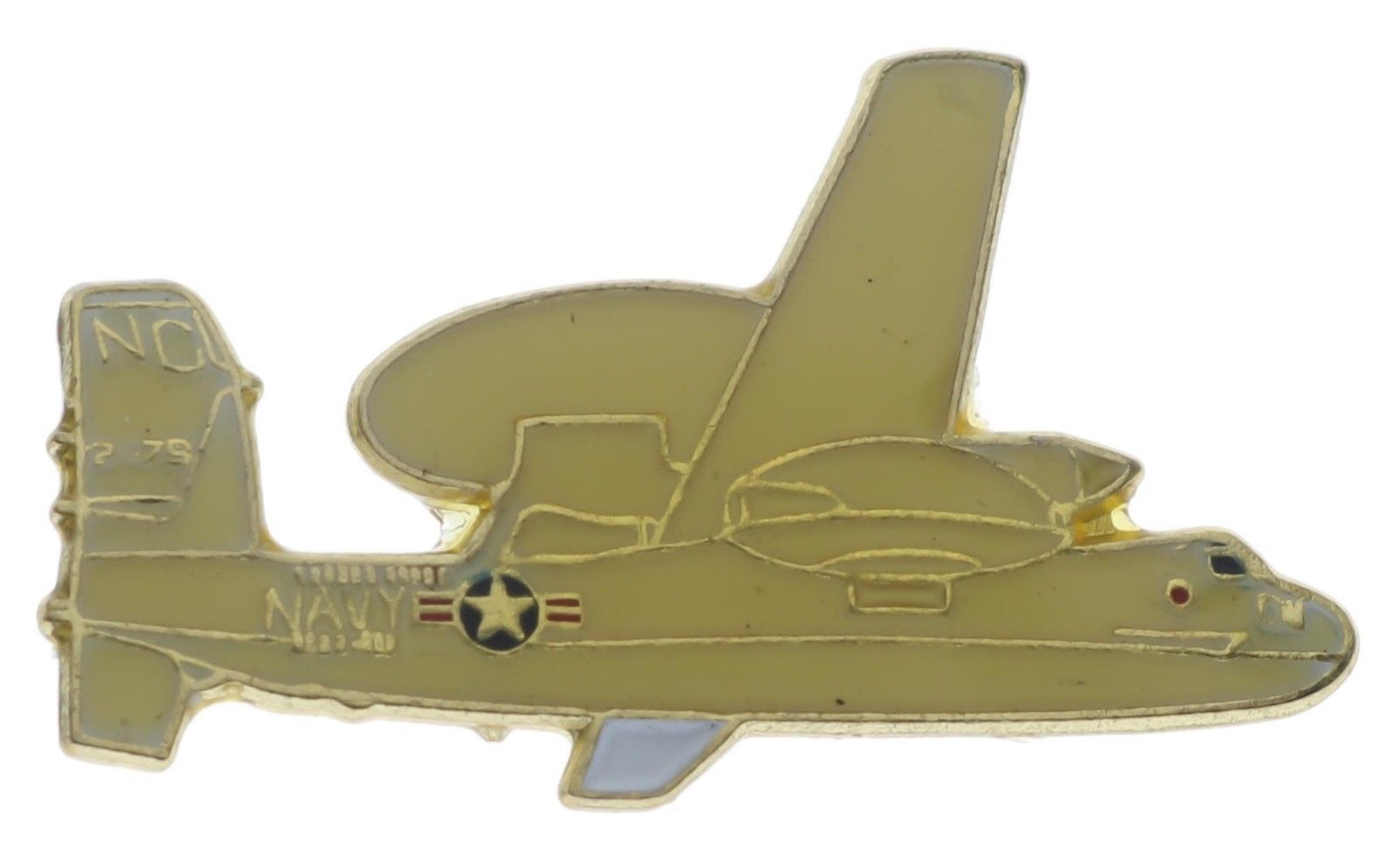 Navy E2-D Hawkeye AWACS Plane 1 inch hat lapel pin RA3076 F2D28B