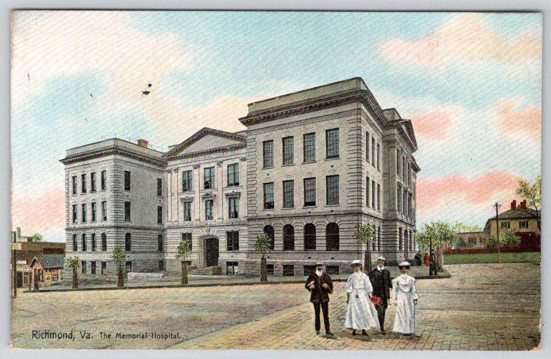 1910's RICHMOND VIRGINIA VA MEMORIAL HOSPITAL HUGH LEIGHTON CO ANTIQUE POSTCARD