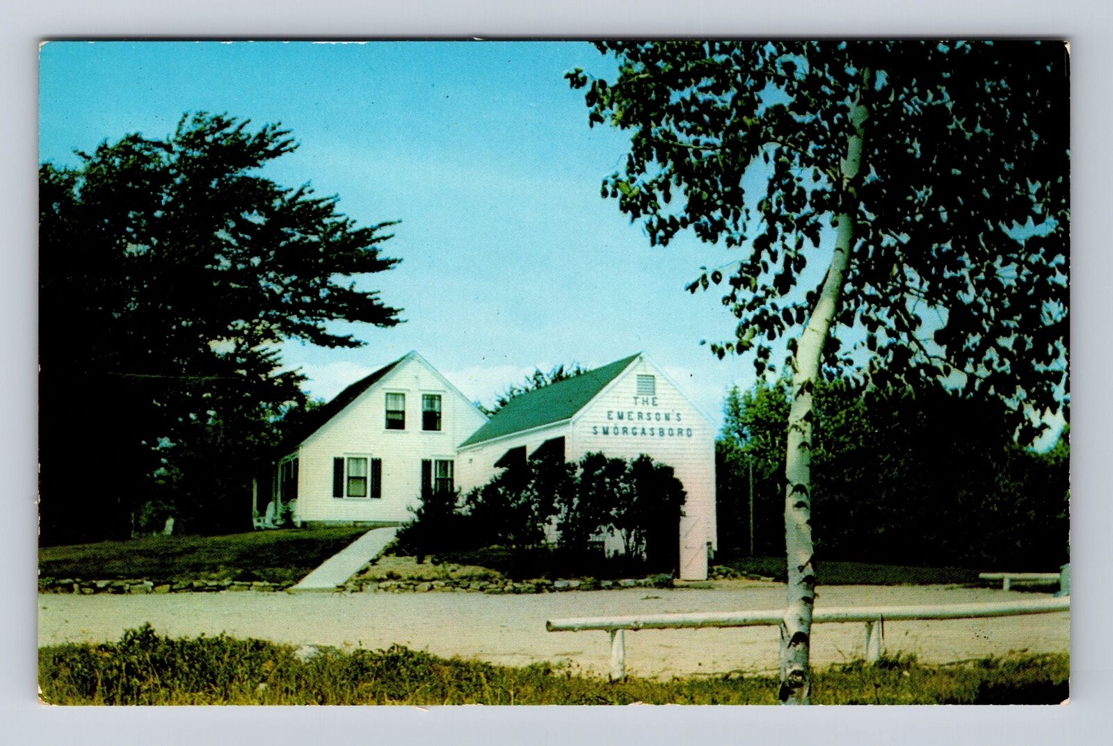 East Edgecomb ME-Maine, Emerson's Smorgasbord Advertising Vintage Postcard