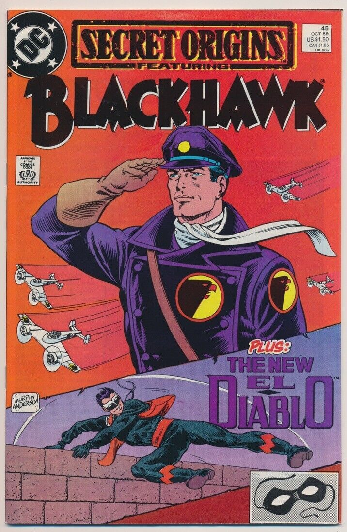 Secret Origins #45 Comic Book - DC Comics  Blackhawk