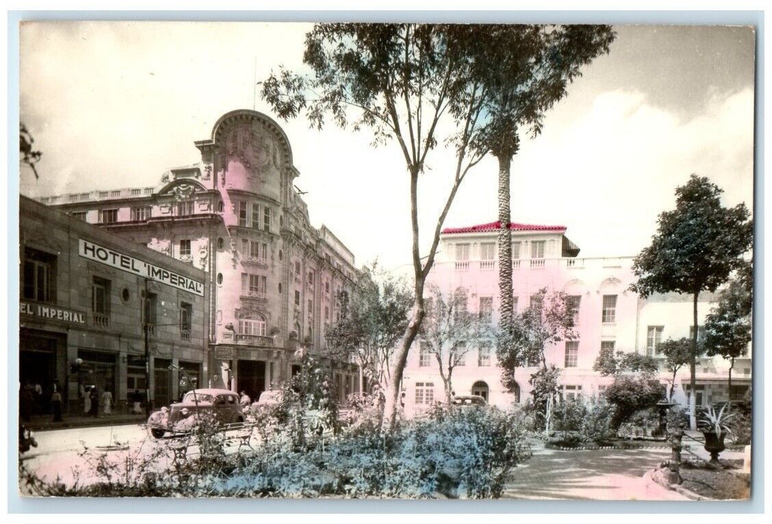 c1940's Gran Hotel Angora & Imperial Monterrey Mexico RPPC Photo Postcard