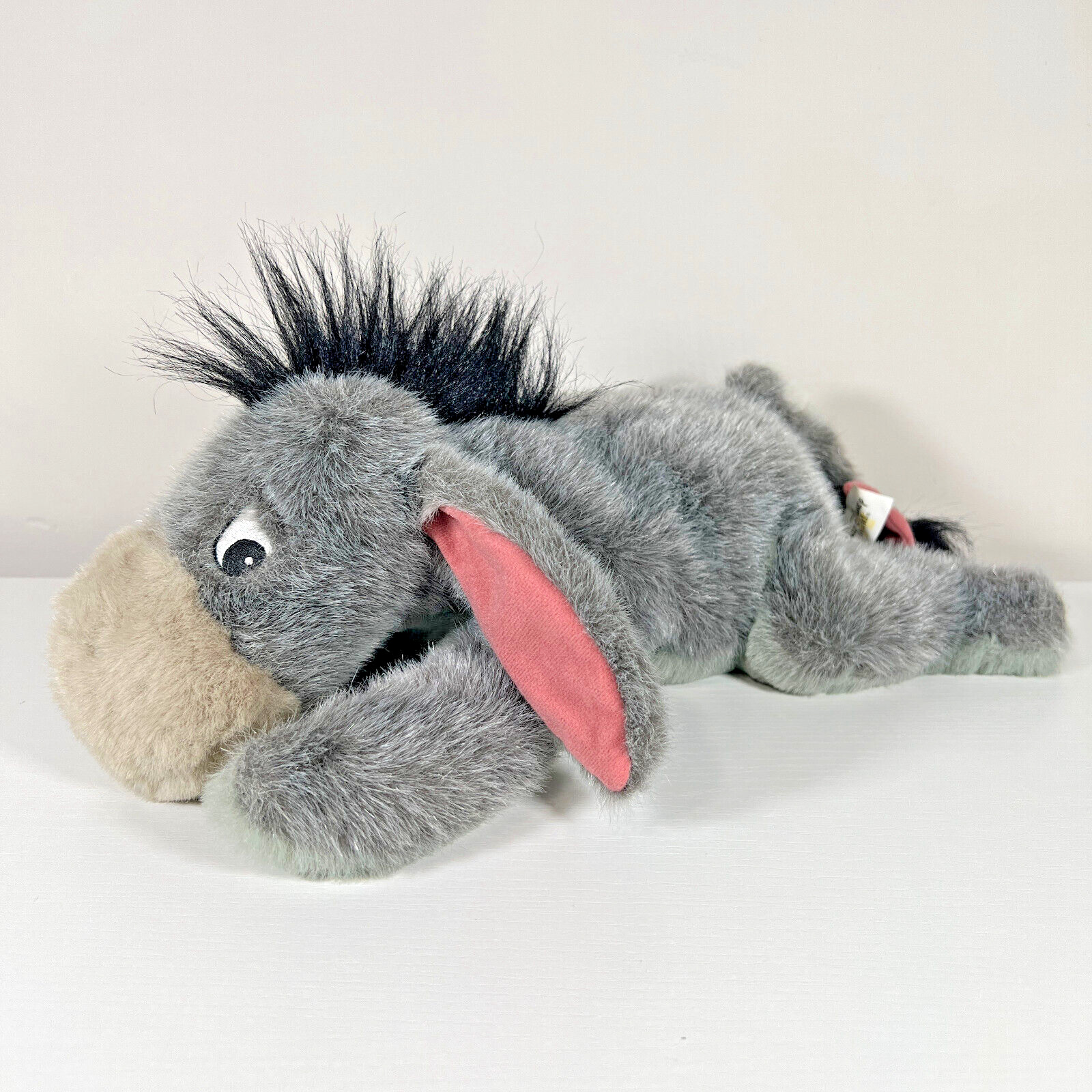 Disney Eeyore from Winnie the Pooh 16” Gray Fluffy Plush with Detachable Tail