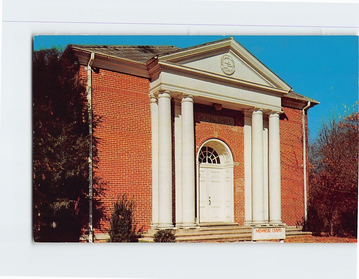 Postcard Memorial Chapel King College Bristol Tennessee USA