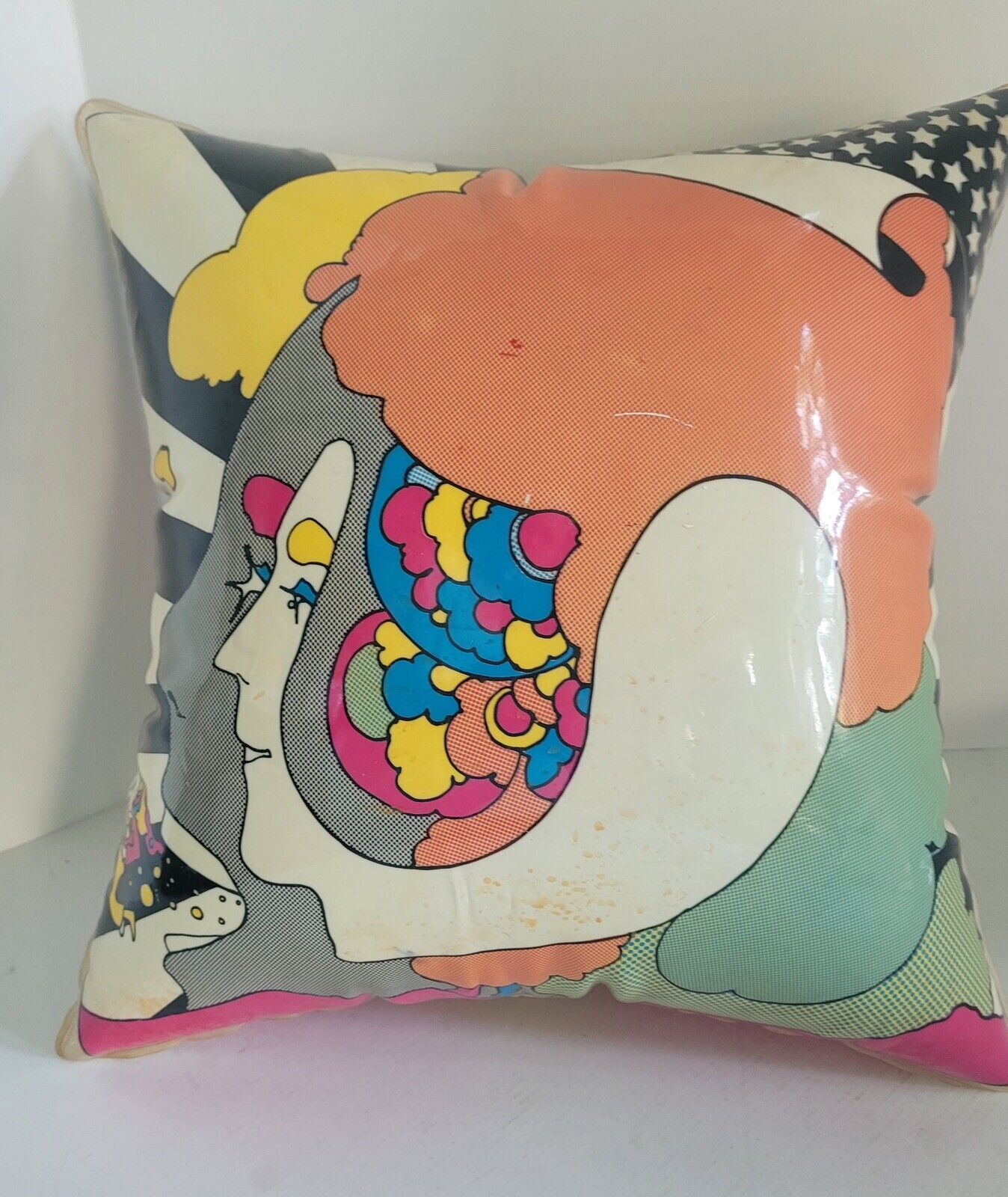 Peter Max Psychedelic Head Inflatable Pillow