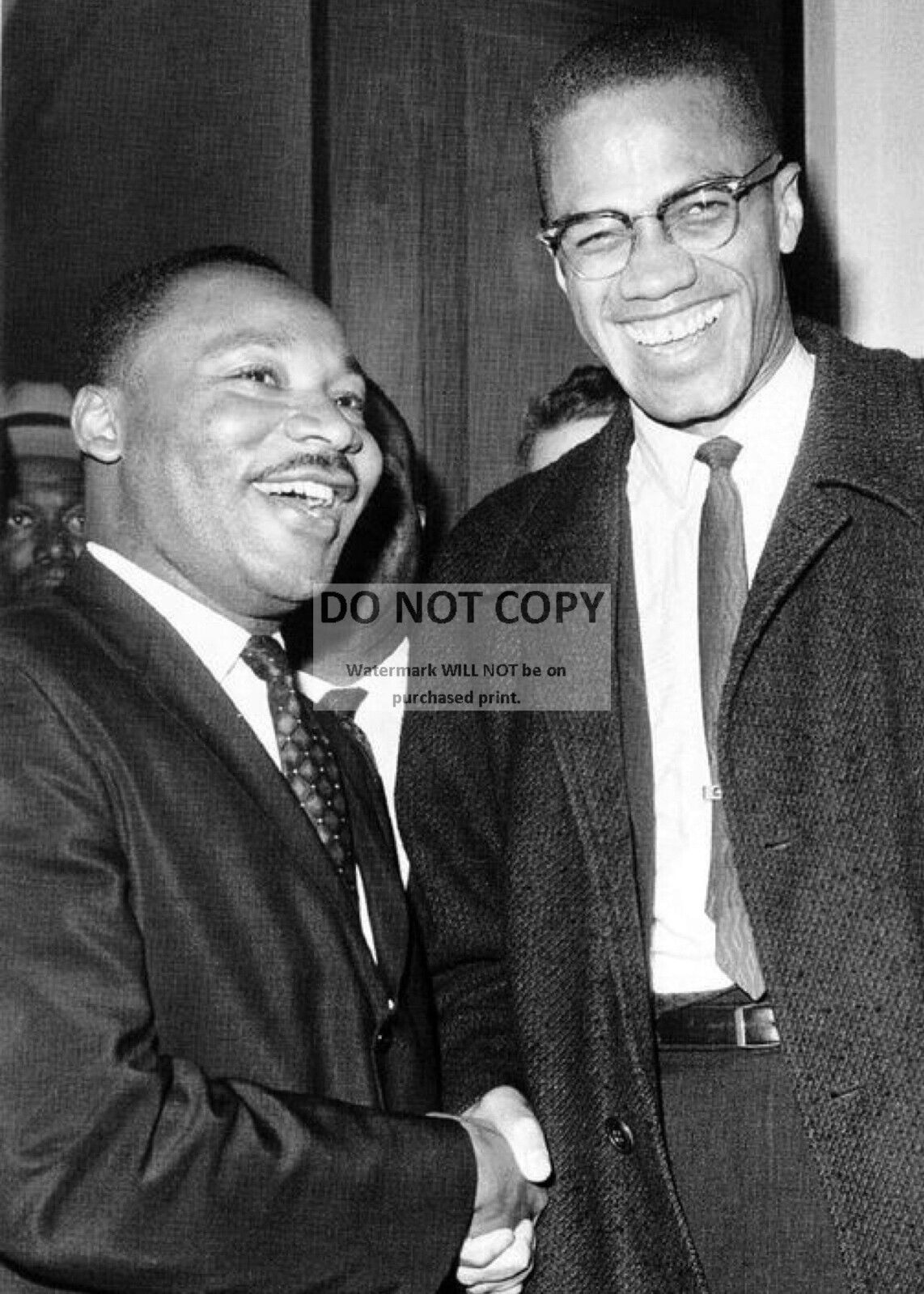 *5X7* PHOTO - MARTIN LUTHER KING, JR. AND MALCOLM X CIVIL RIGHTS ICONS (WW267)