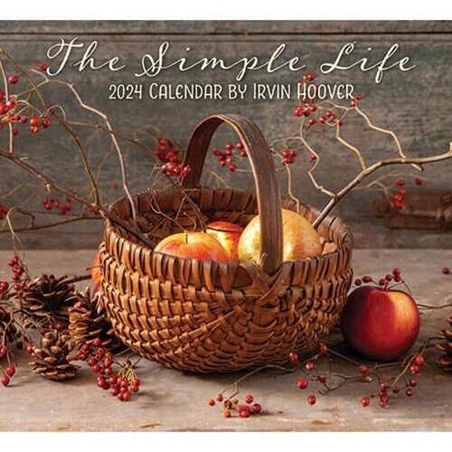 NEW-THE SIMPLE LIFE-IRVIN HOOVER-RUSTIC-2024-WALL CALENDAR-FREE SHIPPING