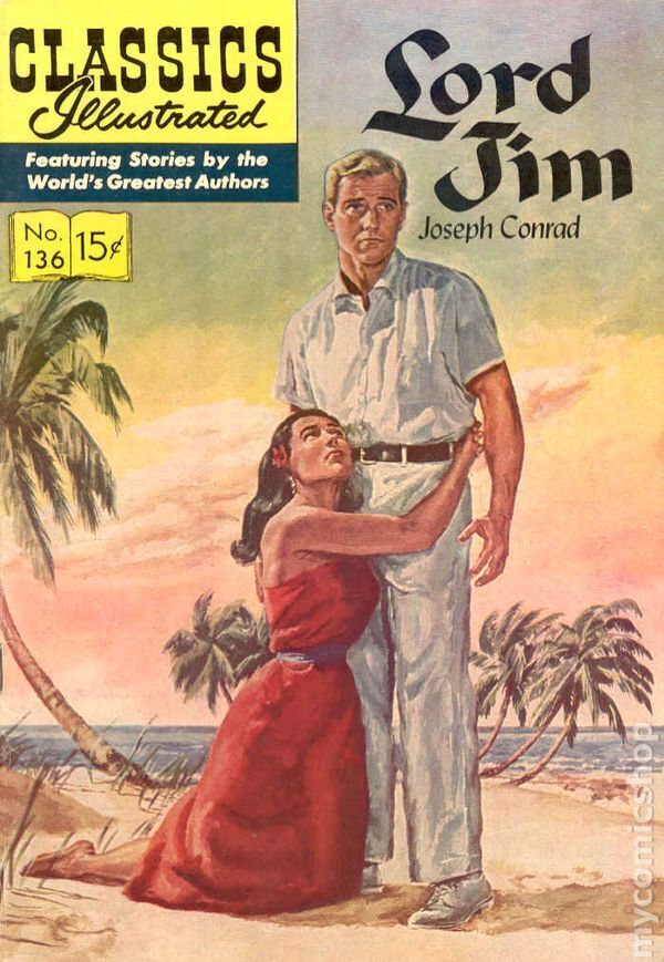 Classics Illustrated 136 Lord Jim #1 VG/FN 5.0 1957 Stock Image Low Grade