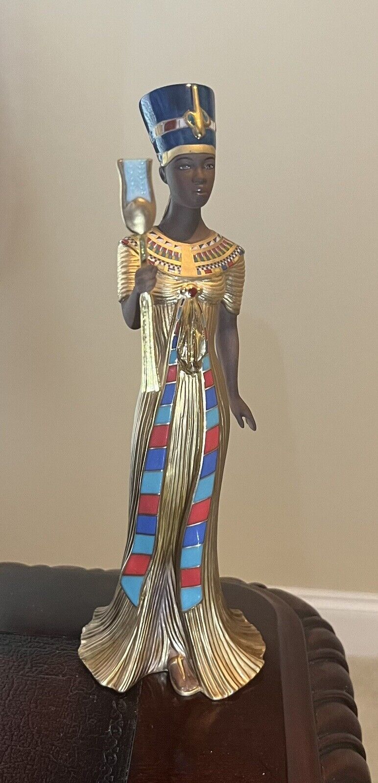 Lenox Egyptian Figurine Queen Nefertiti 24k Gold  Accents 