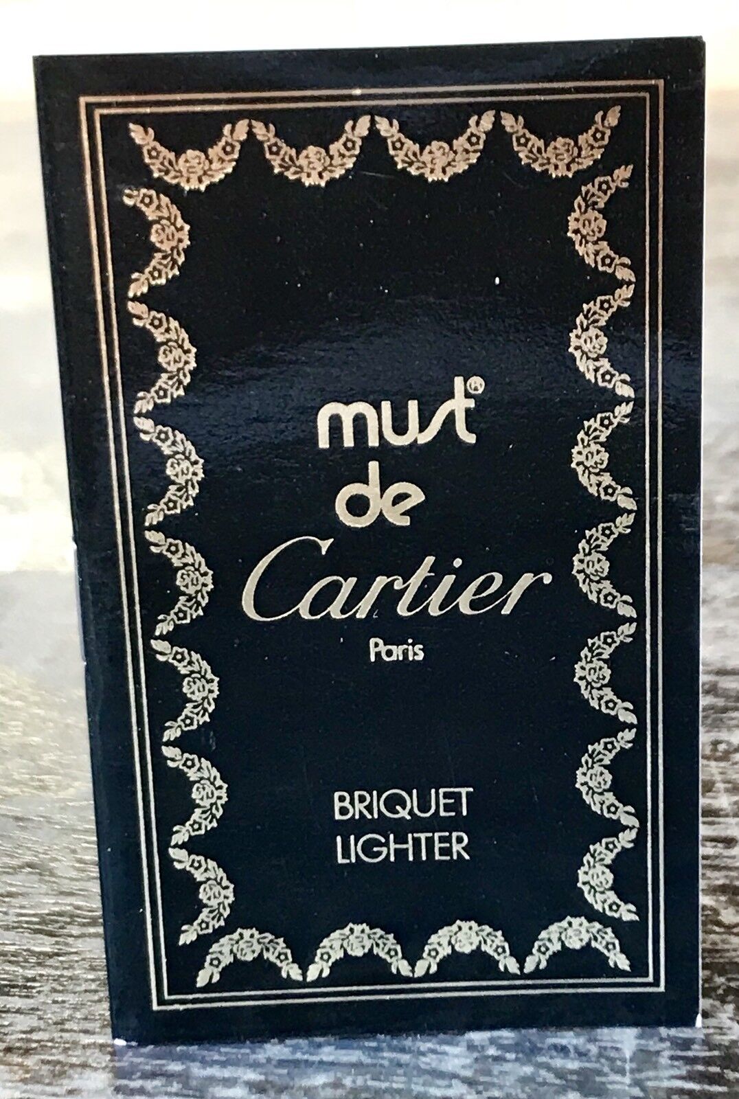CARTIER LE MUST Vintage Lighter Booklet Briquet Encendedor Mechero Feuerzeug /