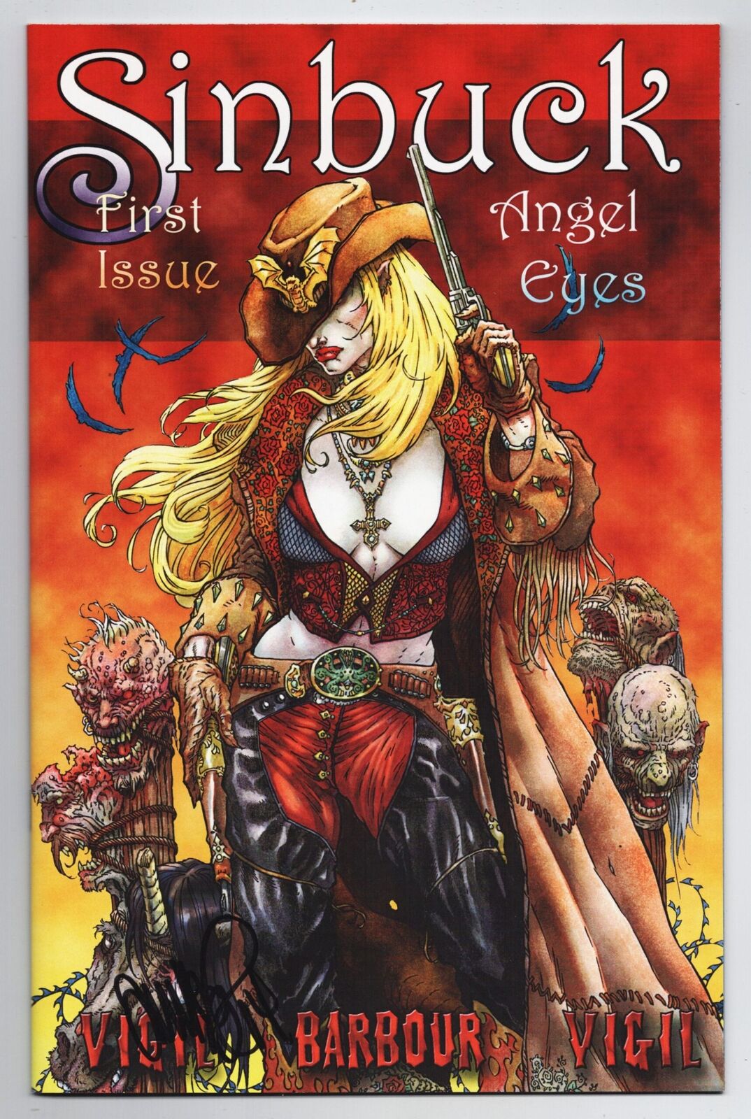Sinbuck Angel Eyes #1 Signed by Tim Vigil (Wild Angels, 2013) NM