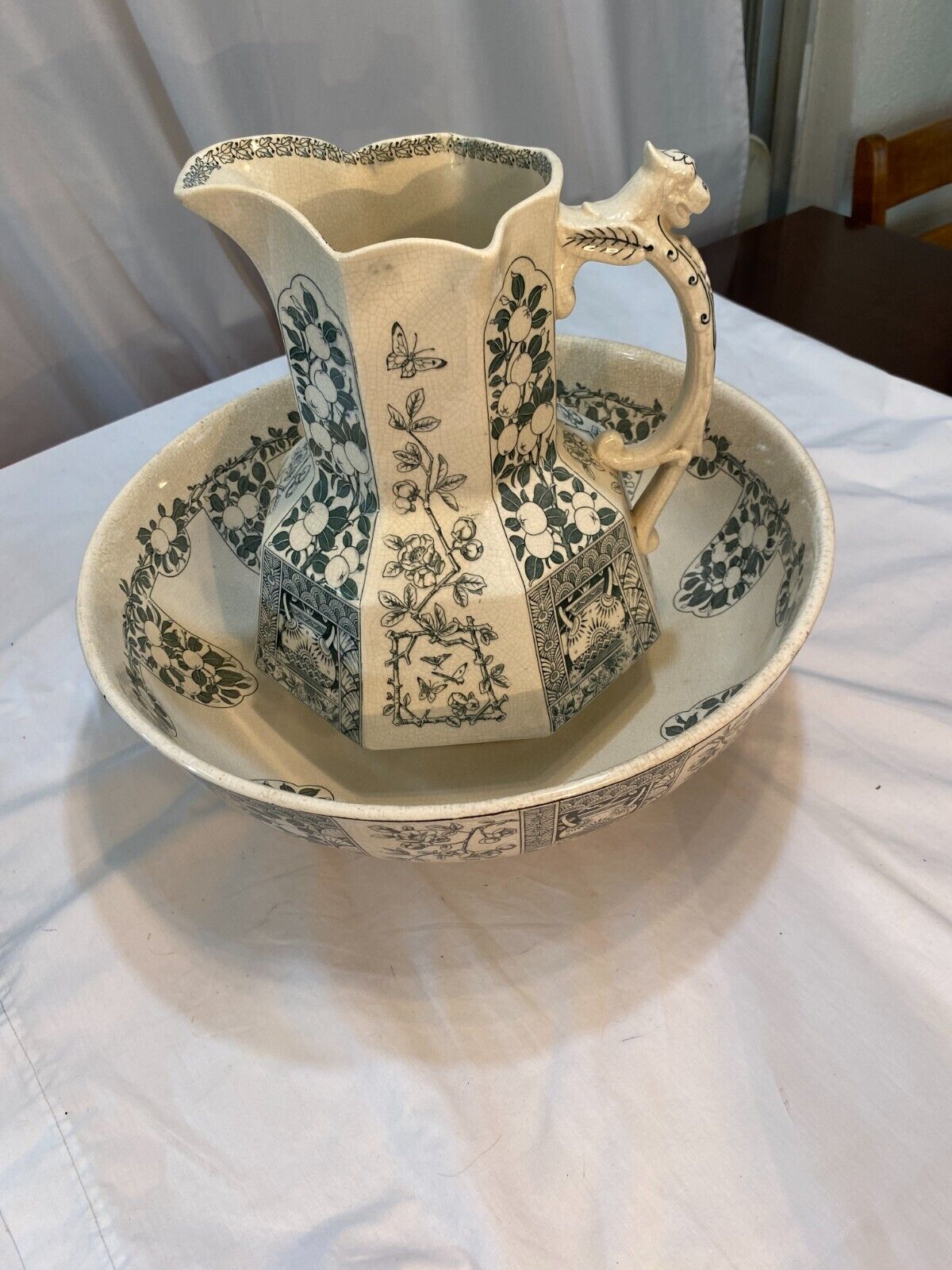 Antique/Vintage/Late/Mayers Bowl and Pitcher Set English circa 1800's