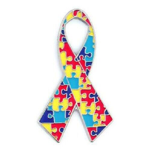 Autism Ribbon Lapel Hat Pin Autism Awareness Tie Tac FAST USA SHIPPING