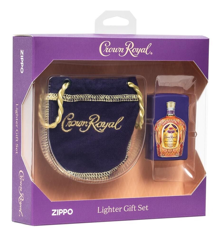 Zippo 49661, Crown Royal Gift Set, Purple Matte Lighter & Bag, NEW