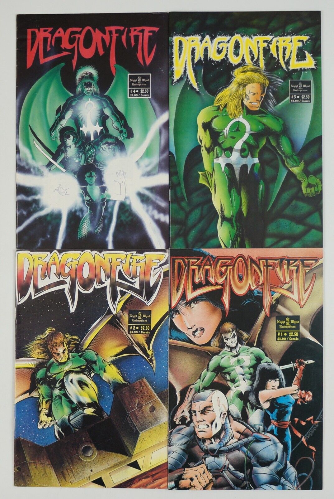 DragonFire #1-4 FN complete series - night wynd - barry blair set lot 2 3 '91
