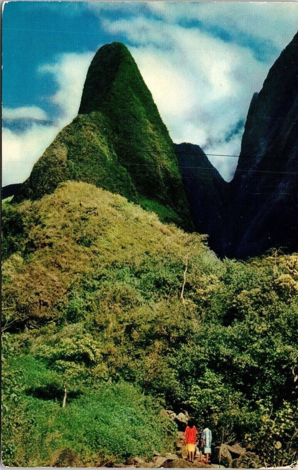 Needle Valley Wailuku Maui Soars Shapely Peak Hawaiian Historic Nani Postcard