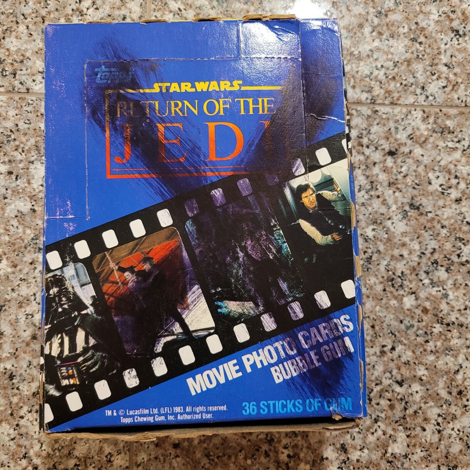 1983 Topps Star Wars Return Of The Jedi Empty Display Box (ex) no packs