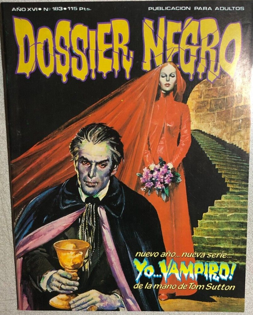 DOSSIER NEGRO #183 (1984) Spanish B&W horror comics magazine Creature Commandos