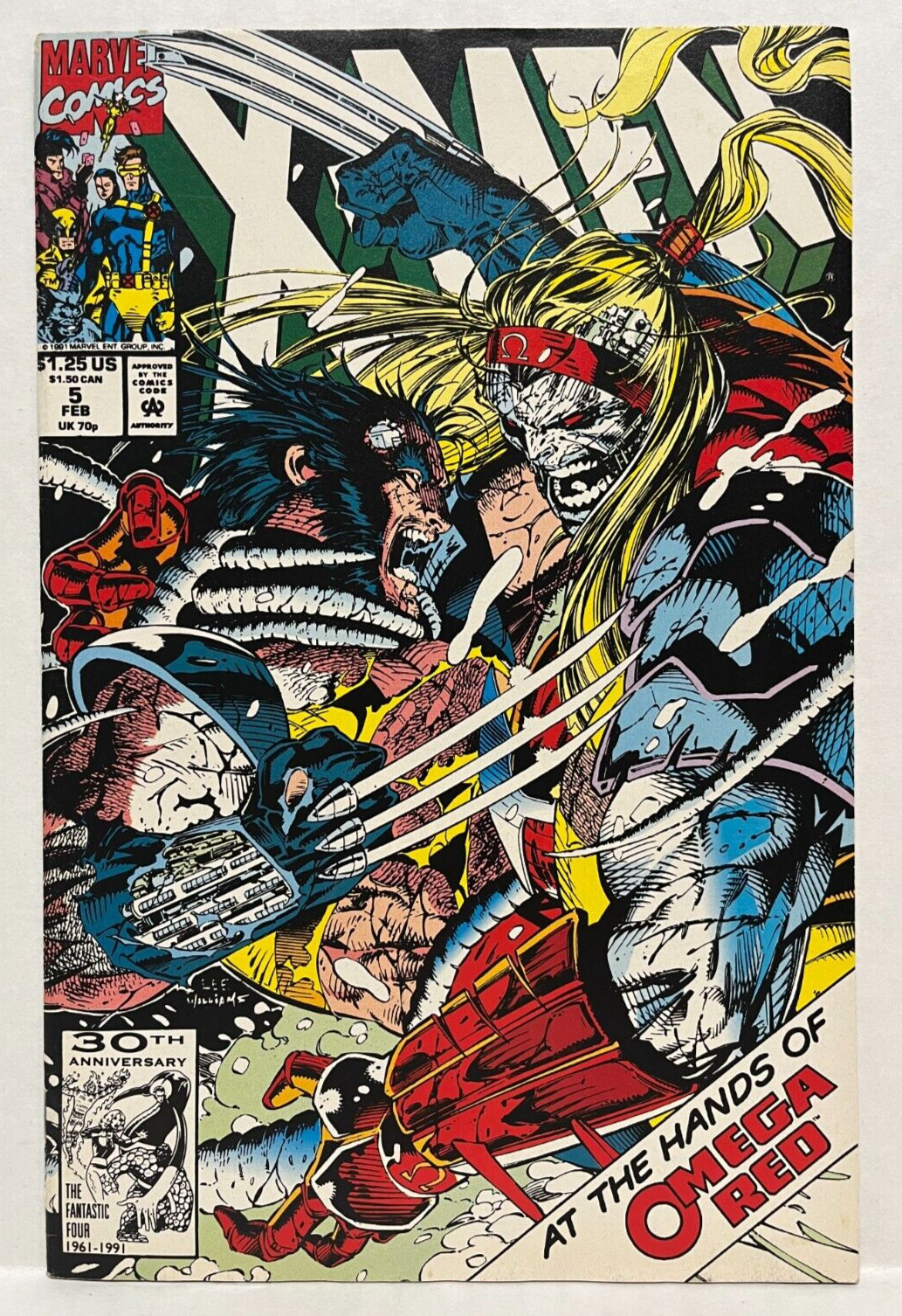 X-MEN AT THE HANDS OF OMEGA RED Vol. 1 No. 5 February 1992 / FULL COLOR / MARVEL