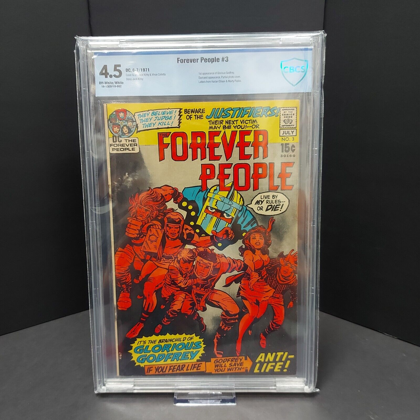 CBCS Graded 4.5 Forever People #3 DC Comic slab Very Good (VG) Jack Kirby Cover 