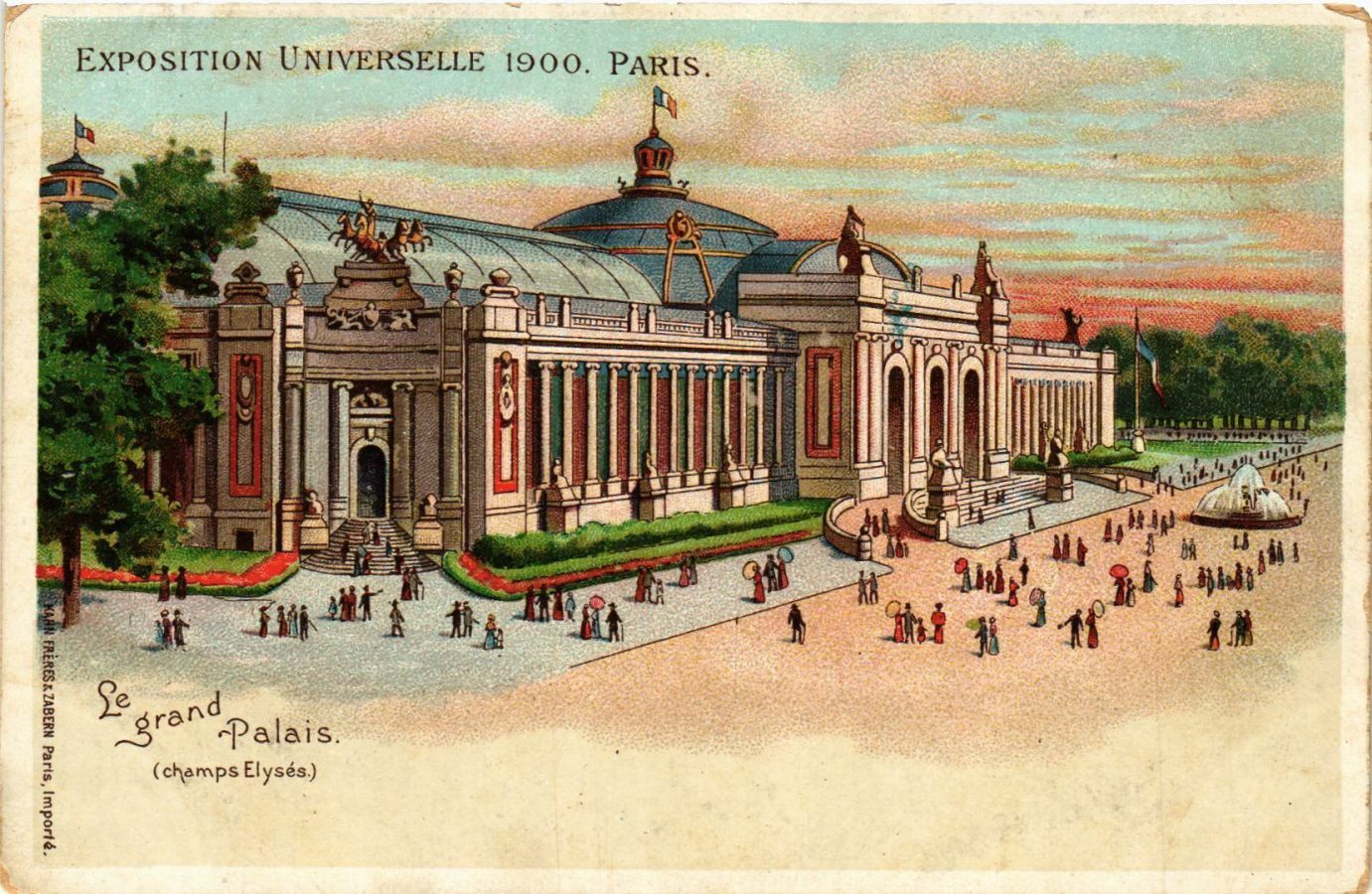 CPA AK PARIS EXPO 1900 Le Grand Palais LITHO (576295)