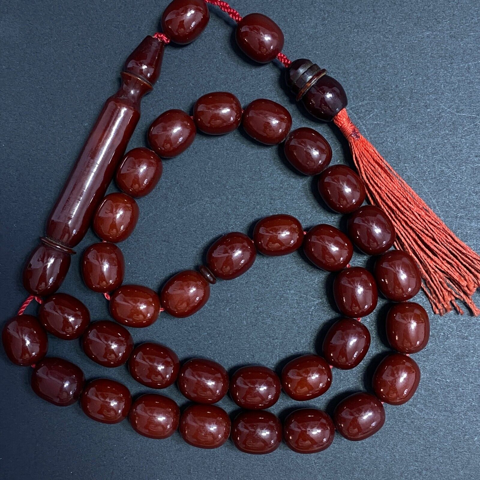 33 Prayer Beads Islamic faturan german Amber Bakelite Rosary komboloi Tasbih