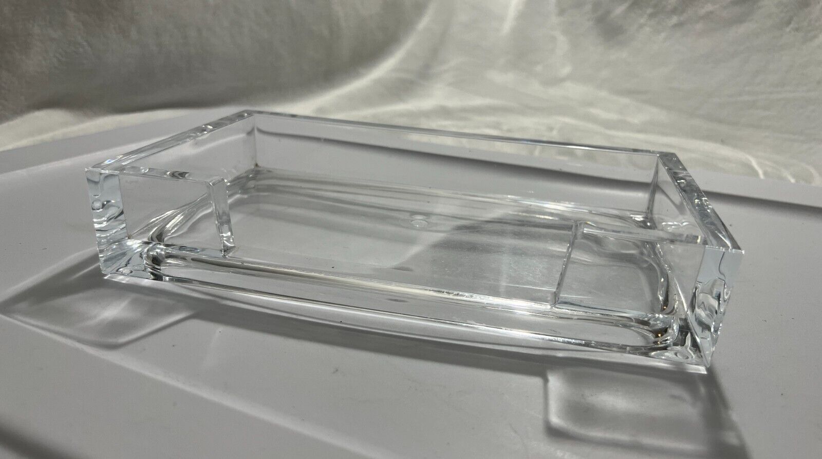 Lucite Clear Vanity Dresser Tray  9-1/2\