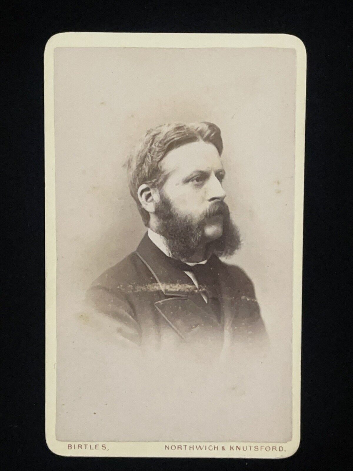 Cabinet Card Antique Photo 1800’s Man with Beard - Birtles- Paris, France