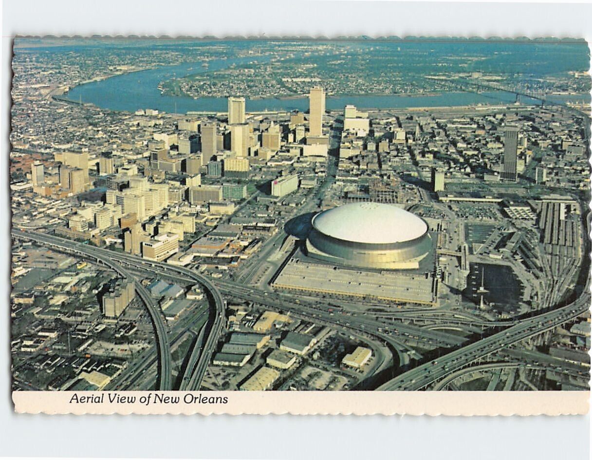 Postcard Aerial View of New Orleans Louisiana USA