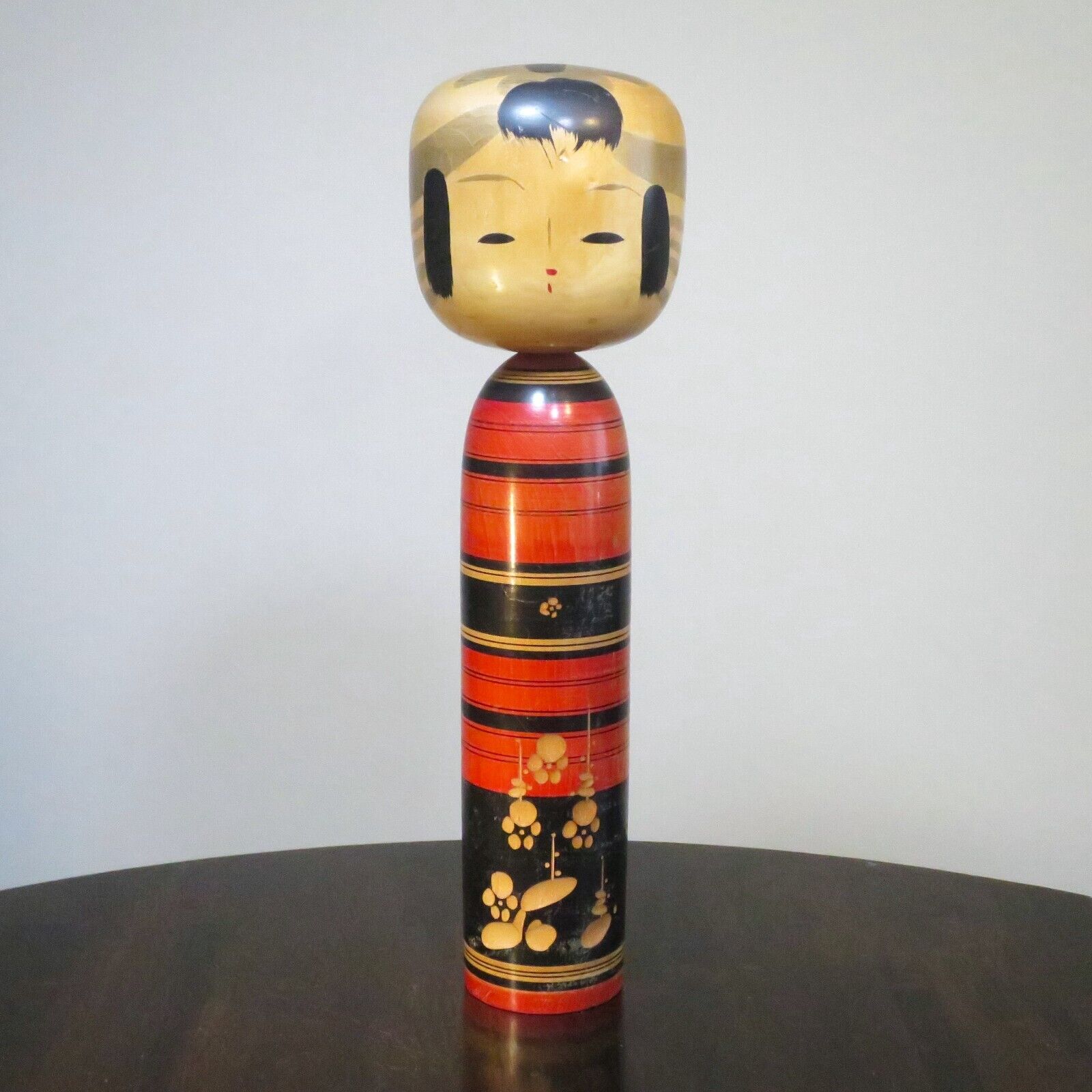 Vintage Traditional KOKESHI Wooden Doll Japan, Signed - X-Large (14.5\
