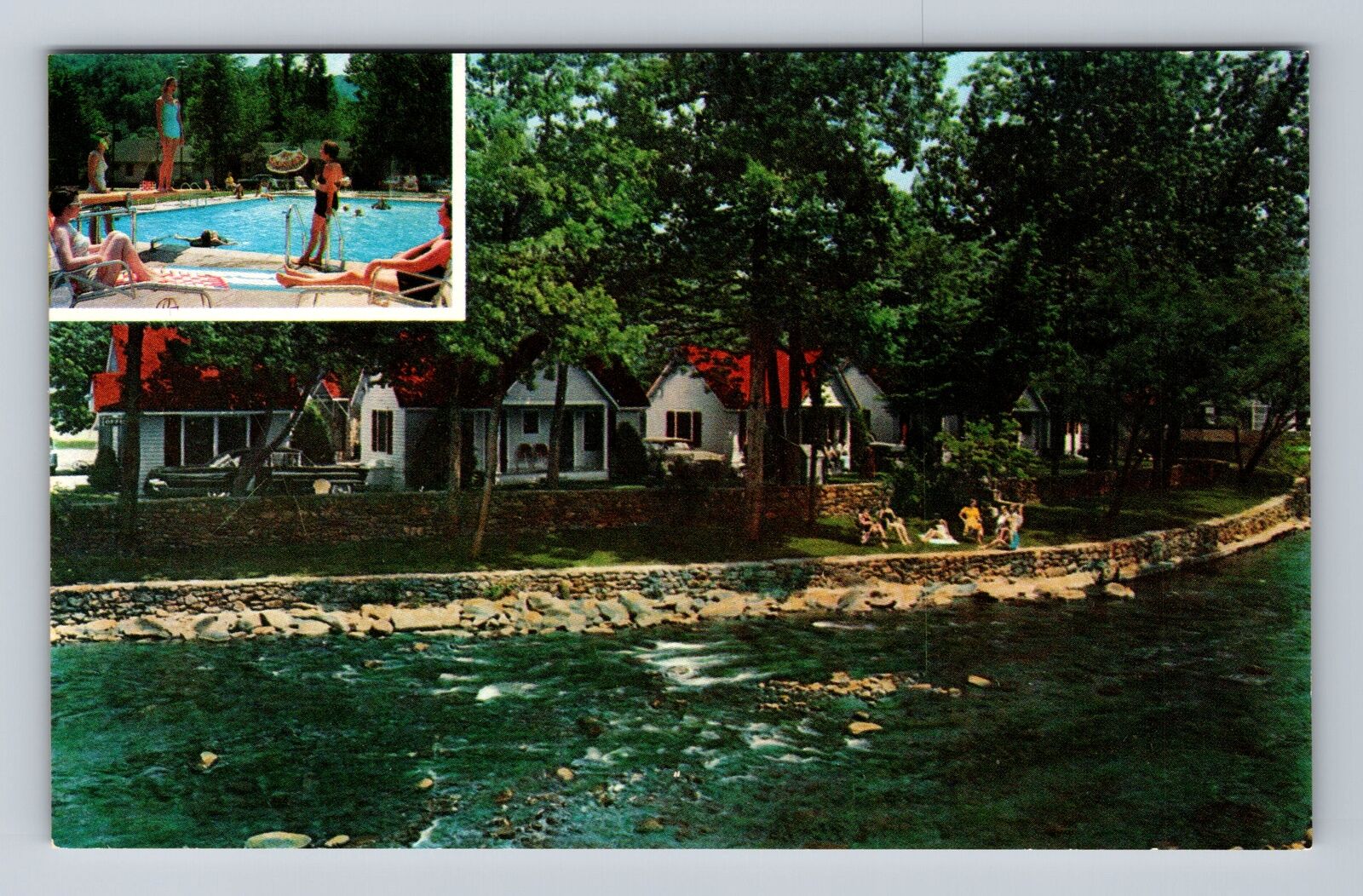 Gatlinburg TN-Tennessee, Town Court Motel, Advertising, Antique Vintage Postcard