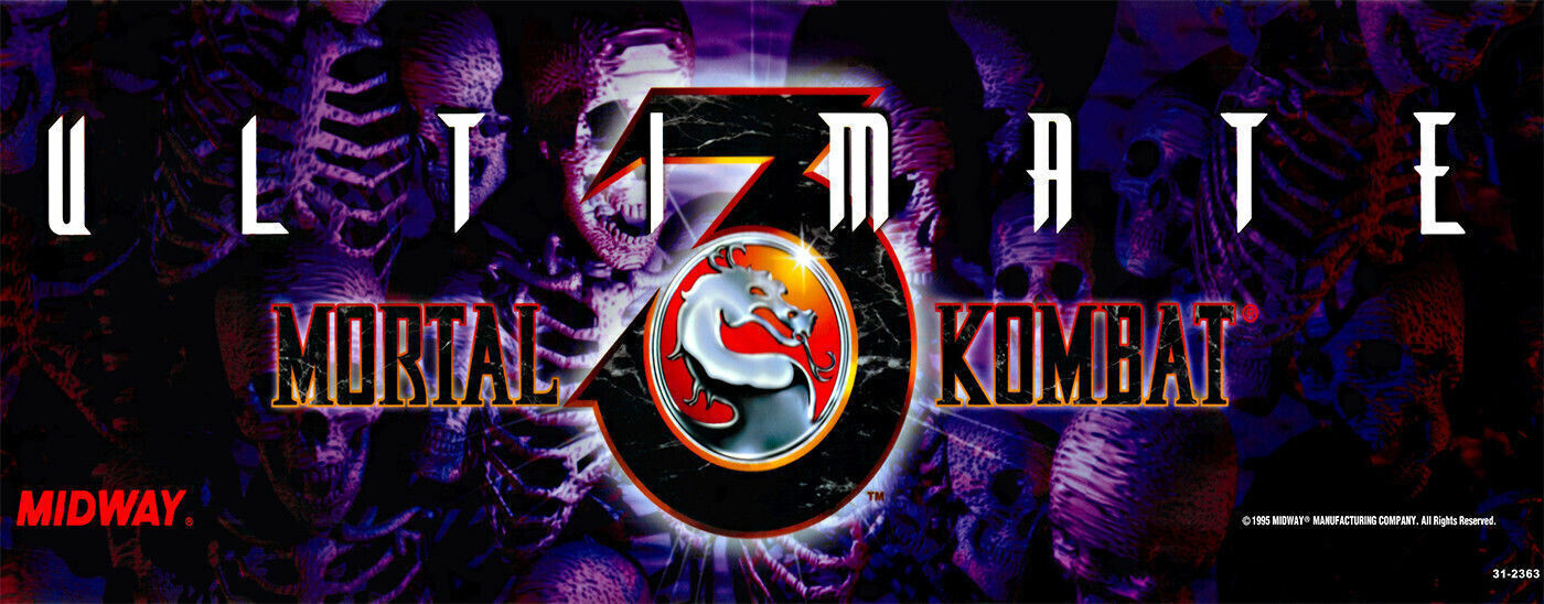 Ultimate Mortal Kombat 3 Arcade Marquee/Sign (Dedicated 25\
