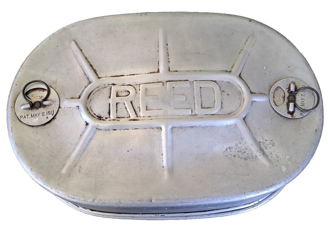 REED Aluminum Roaster Large Pat. May 2, 1911