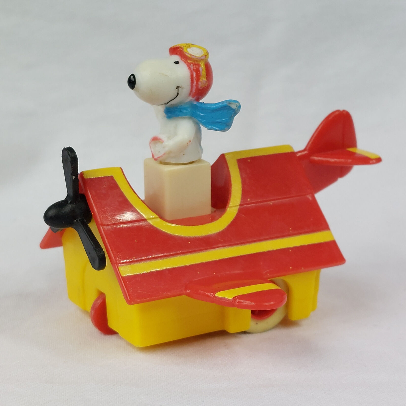 Vintage 1958 1966 Snoopy Pilot Red Baron Doghouse Plane Peanuts Rare Toy Car