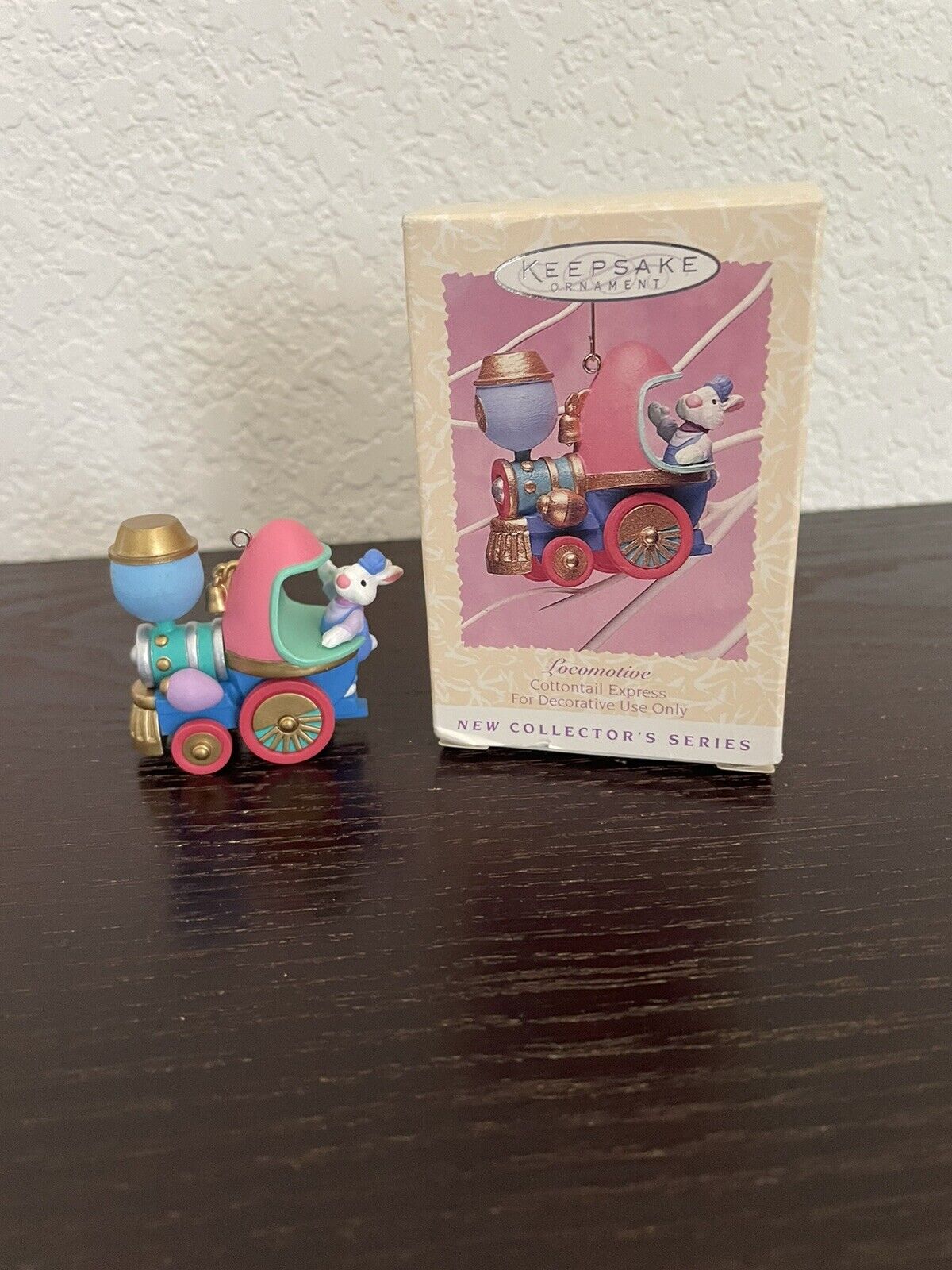 1996 Hallmark Locomotive Cottontail Express Easter Ornament 1st in Series New
