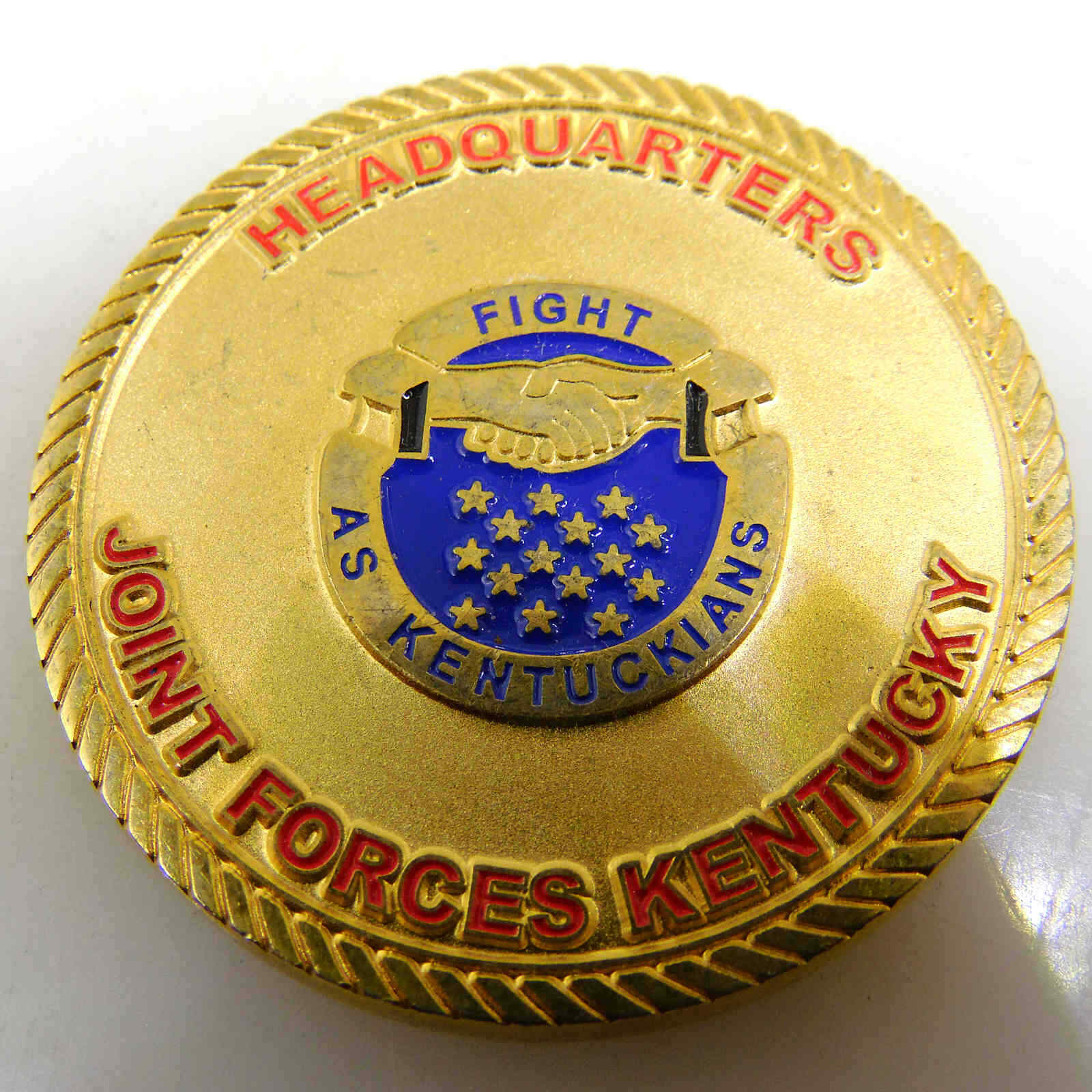 JOINT FORCES KENTUCKY HEADQUARTERS STATE COMMAND SERGEANT MAJOR CHALLENGE COIN