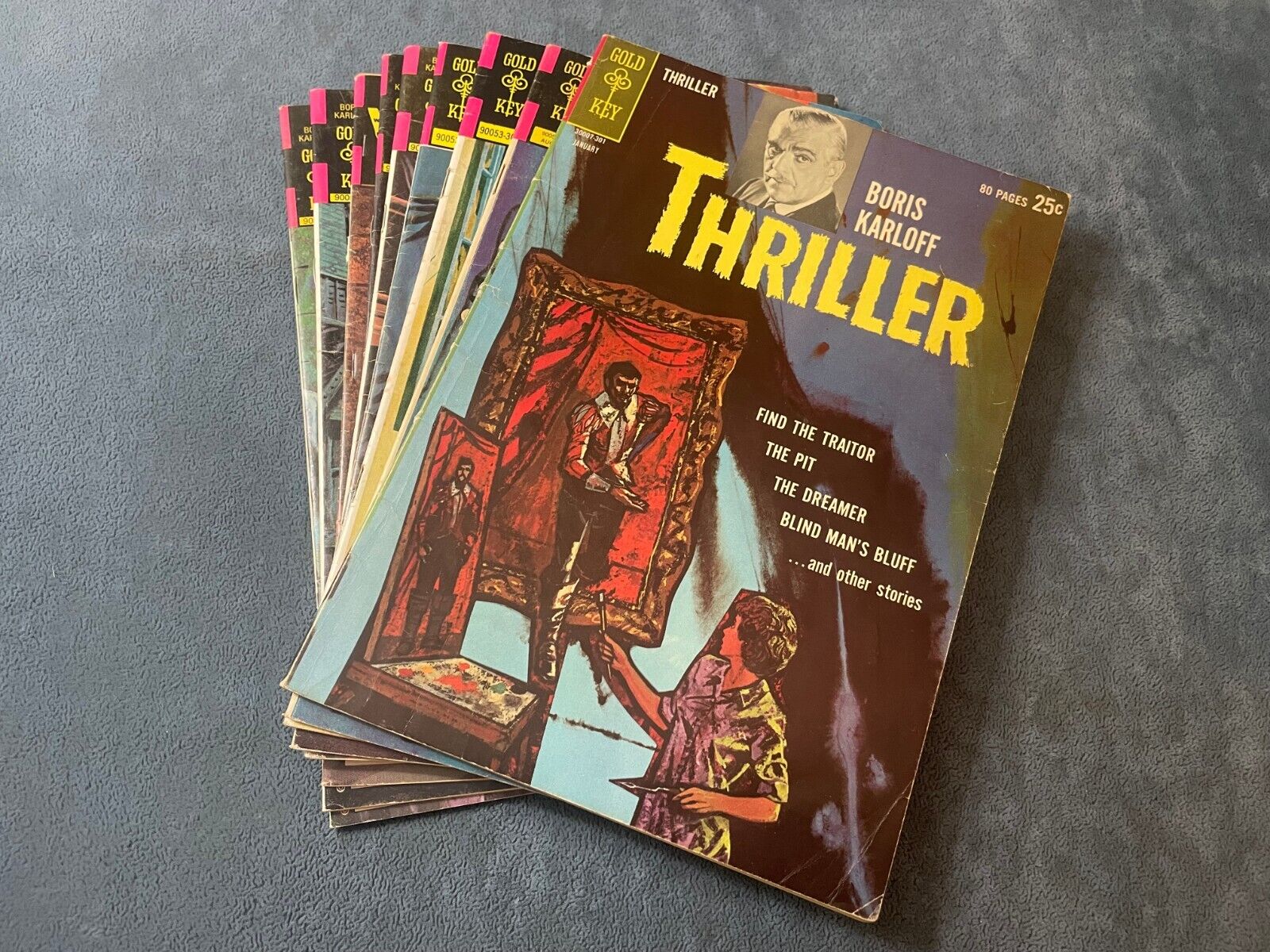 Boris Karloff Thriller #2 42 46 55 86-90 Gold Key Whitman Comics Lot Mid Grades