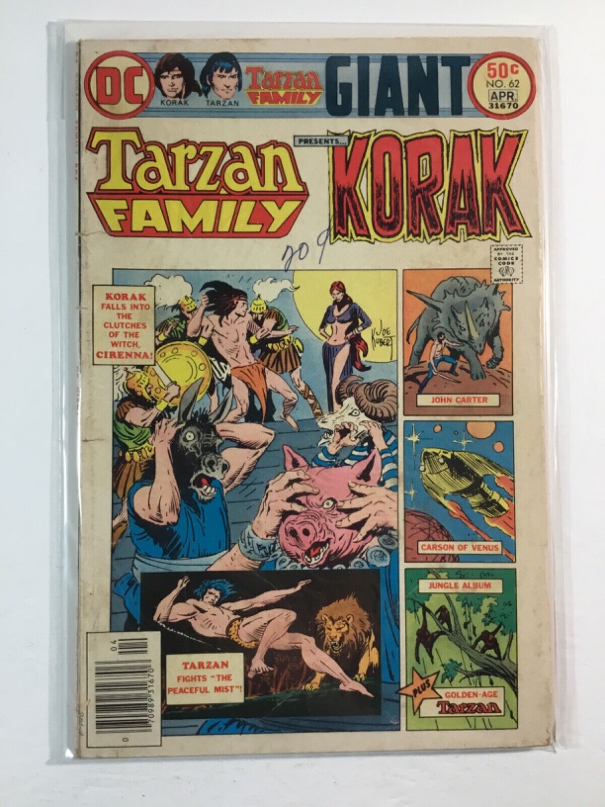 TARZAN FAMILY (1975) #62 GD- 1.8  COVER BY: JOE KUBERT / BRONZE AGE DC COMICS